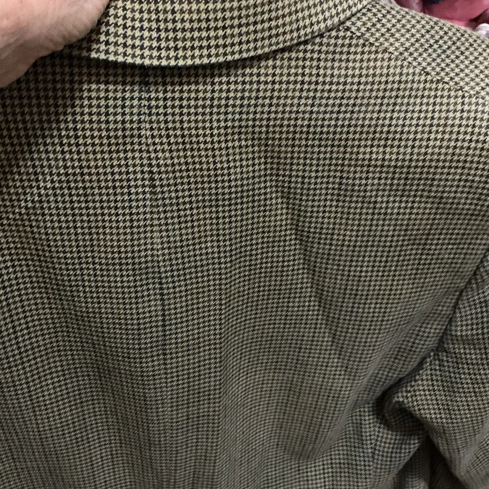 Chaps Ralph Lauren Men's‎ Hounds Tooth Sport Coat Jacket 42R 100% Silk Lined EUC